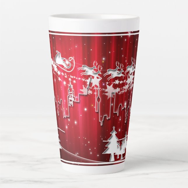 Caneca De Café Latte Carruagems de Natal (Frente)