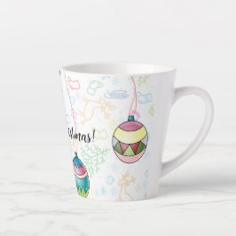 Caneca De Café Latte Cartão Feliz de Natal