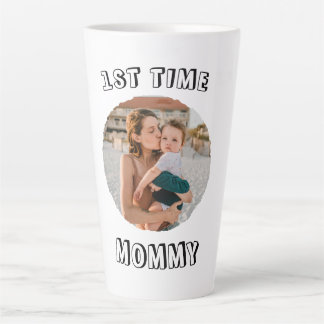 Caneca De Café Latte Cartão personalizado para a primeira vez da Mamãe