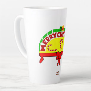 Caneca De Café Latte Cartões de natal - Mug Latte Grande