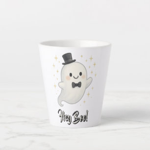 Caneca De Café Latte Cartografia Suave Ei Boo fantasma Halloween
