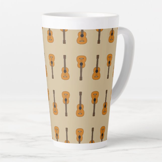 Caneca De Café Latte Cartoon Acústico Simples (Ângulo direito)