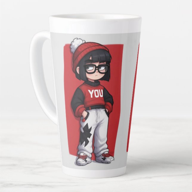 Caneca De Café Latte Cartoon characters  (Ângulo esquerdo)