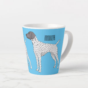 Caneca De Café Latte Cartoon de cachorro-pintor alemão Shorthired