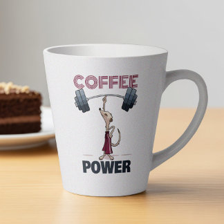 Caneca De Café Latte Cartoon de levantamento de potência do café com Me