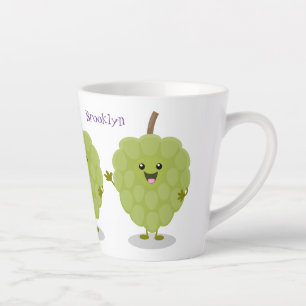 Caneca De Café Latte Cartoon de maçã-pastelaria