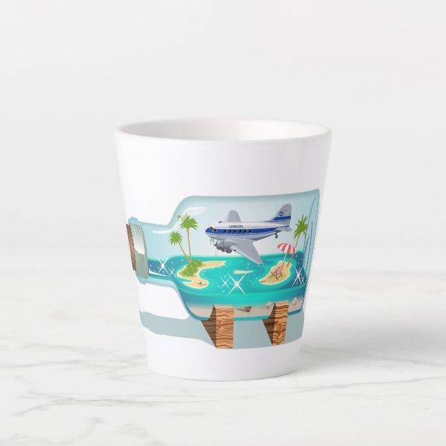 Caneca De Café Latte Cartoon Garrafa de Souvenir (Frente)