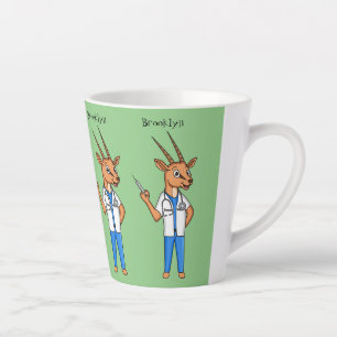 Caneca De Café Latte Cartoon médico de antílope Gemsbok