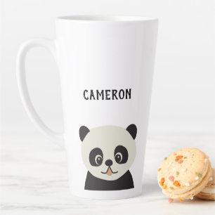 Caneca De Café Latte Cartoon simples e personalizado de panda