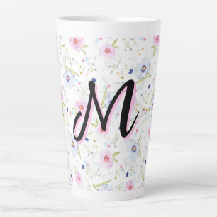 Caneca De Café Latte Casa Aconchegante Estética Floral Selvagem Elegant