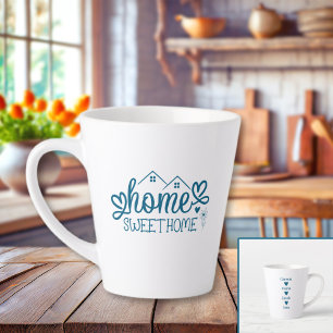 Caneca De Café Latte Casa Azul Doce Personalizada