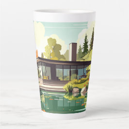 Caneca De Café Latte Casa moderna do século médio #94