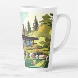 Caneca De Café Latte Casa moderna do século médio #94