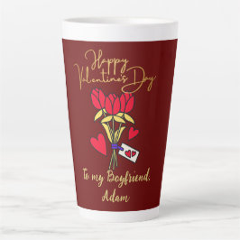 Caneca De Café Latte casal de ouro vermelho personalizado personalizado