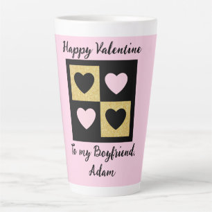 Caneca De Café Latte casal doce de valentine personalizado personalizar