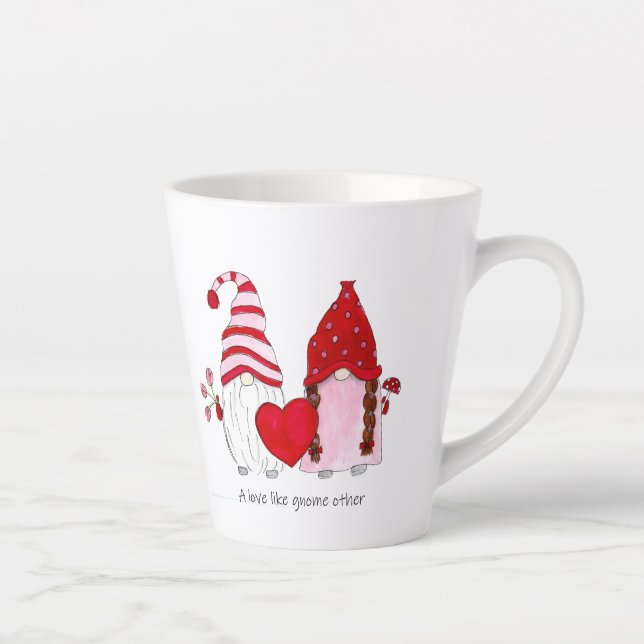 Caneca De Café Latte Casal Gnome (Direita)