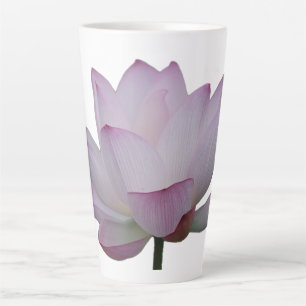 Caneca De Café Latte Casamento de Flor de Lotus Rosa Suave