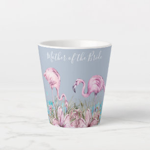 Caneca De Café Latte Casamento Tropical MÃE DE BRIDE Blushing Flamingo