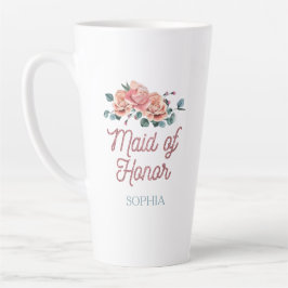 Caneca De Café Latte Casamento vintage Flores Madrinha de casamento Xíc