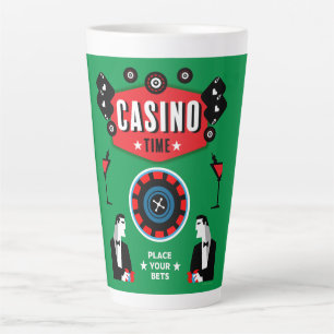 Caneca De Café Latte Casino Gambling Poker Roulette