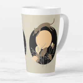Caneca De Café Latte Cat e a Lua 2