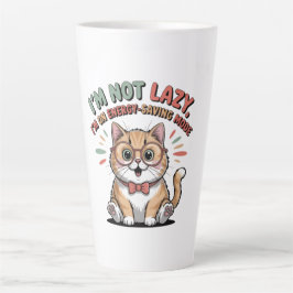 Caneca De Café Latte Cat in Energy Saving Mode
