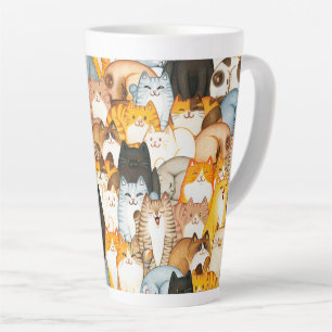 Caneca De Café Latte Cat Lover Latte Mug