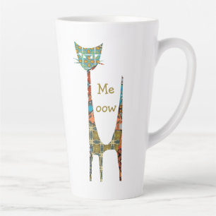 Caneca De Café Latte Cat Meoow Latte Mug