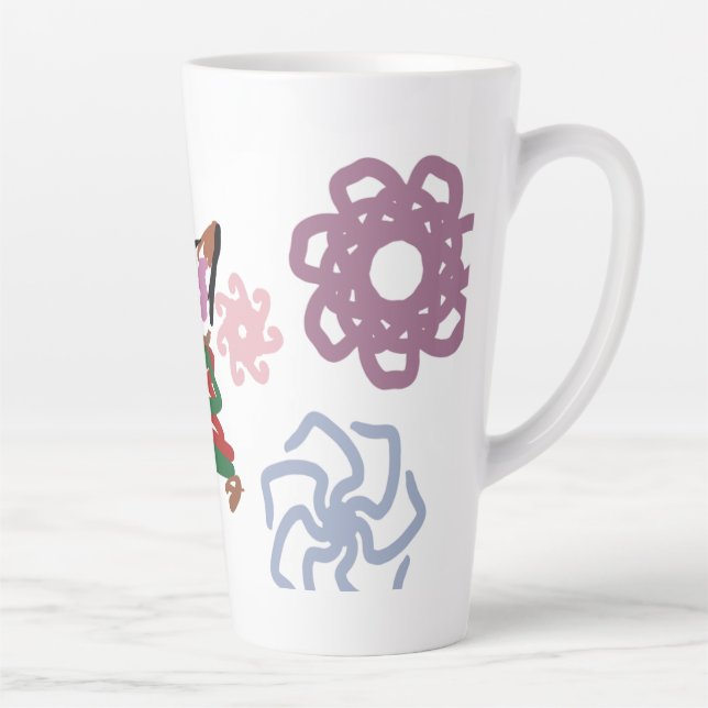 Caneca De Café Latte Cat winter  (Direita)