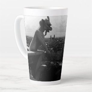 Caneca De Café Latte Catedral de Notre Dame Paris França Vintage demôni