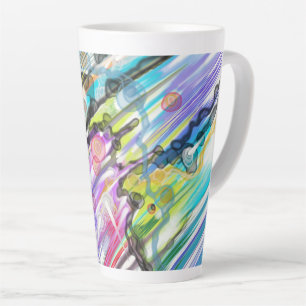 CANECA DE CAFÉ LATTE CATEGORIA CINCO ABSTRATO ART DESIGN