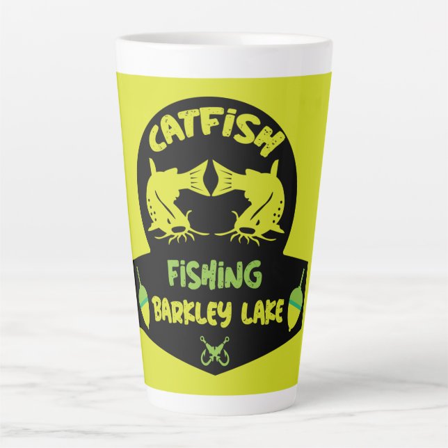 Caneca De Café Latte Catfish Lake Barkley Kentucky (Frente)