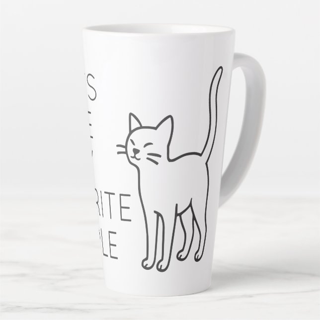 Caneca De Café Latte Cats are my favorite people (Ângulo direito)