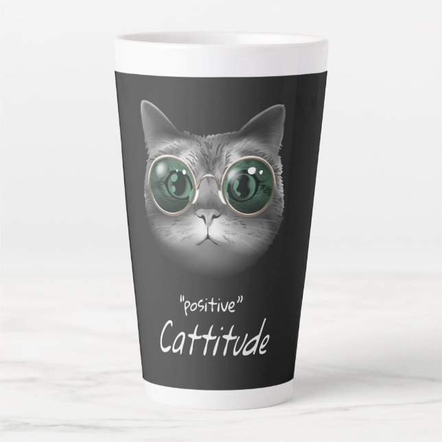 Caneca De Café Latte Cattitude Latte Mug (Frente)