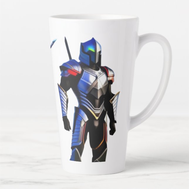 Caneca De Café Latte Cavaleiro Vibrante (Direita)