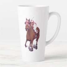 Cavalo Campeão de Corrida Vermelho Branco Marrom O
