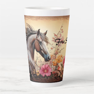 Caneca De Café Latte Cavalo Espírito Livre