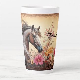 Caneca De Café Latte Cavalo Espírito Livre