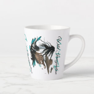 Caneca De Café Latte Cavalo Majestoso por Imaginação Selvagem de Bihrle