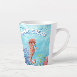 Caneca De Café Latte Cavalo marinho
