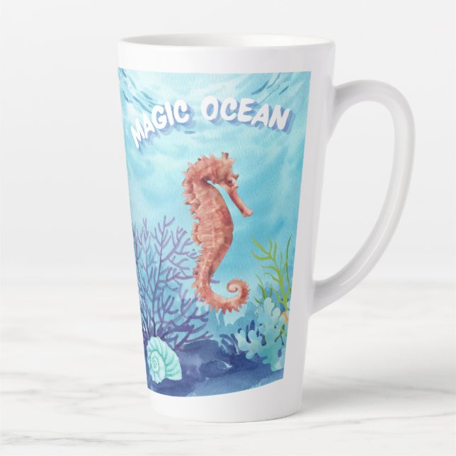 Caneca De Café Latte Cavalo marinho (Direita)