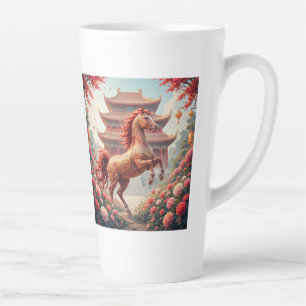 Caneca De Café Latte Cavalo no ano da china