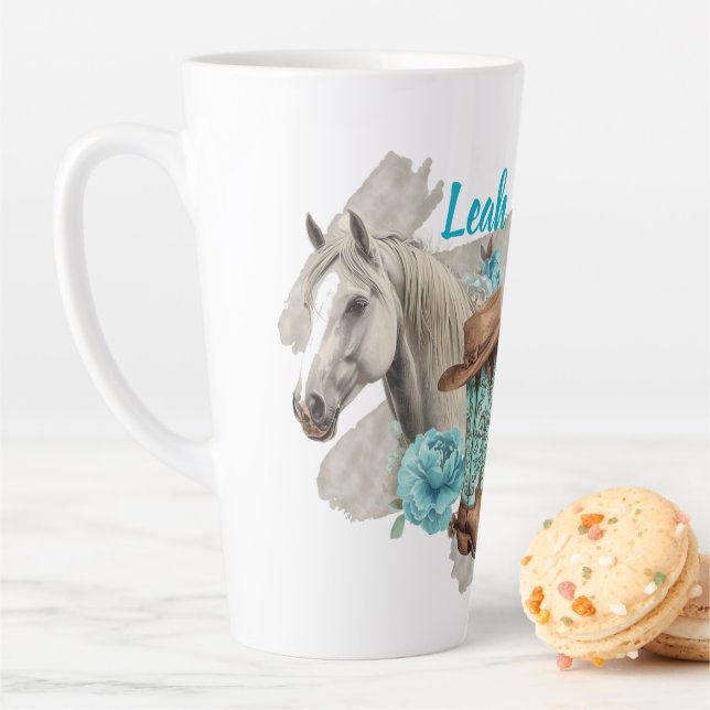 Caneca De Café Latte Cavalo Ocidental (In Situ)
