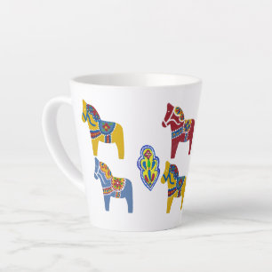 Caneca De Café Latte Cavalos Dala Favoritos de Julia Latte Mug