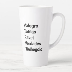 Caneca De Café Latte Cavalos de dressage famosos nomes equestres