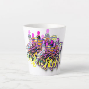 Caneca De Café Latte Cavalos E Cavaleiros