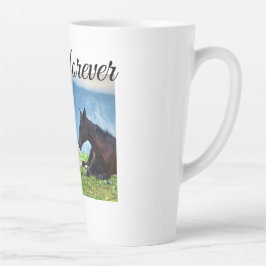 Caneca De Café Latte Cavalos Moody Mountain: Uma Viagem de Arte Refinad