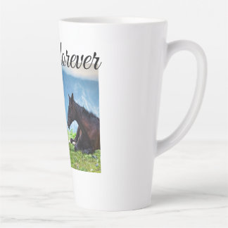 Caneca De Café Latte Cavalos Moody Mountain: Uma Viagem de Arte Refinad