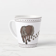 Cavalos por figdewdrop Caneca Pequena de Latte