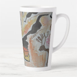 Caneca De Café Latte Cave Art Abstrato Latte Mug